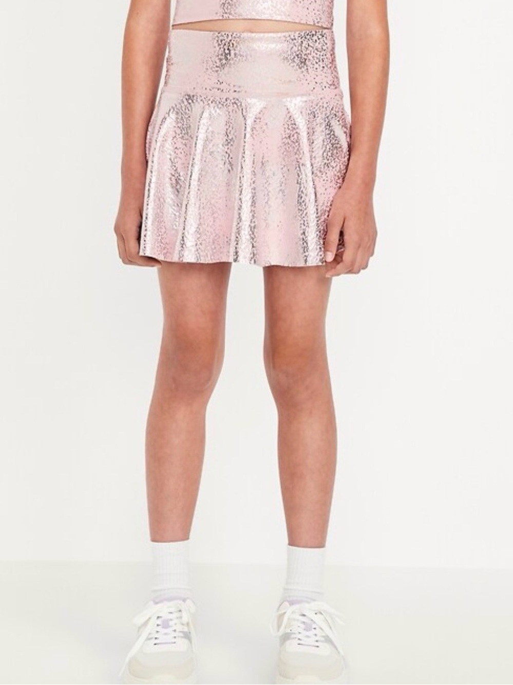 Old Navy Shimmery Light Pink Pleated Skort